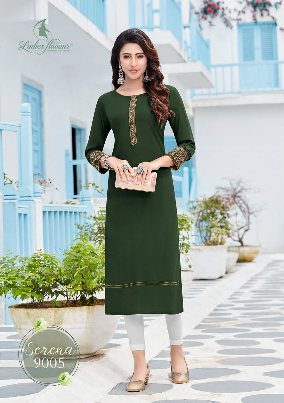 Serena vol 9 By Ladies Flavour 9001-9006 Designer Kurtis Catalog